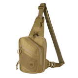 M-Tac Sling -pistoolilaukku Elite Hex Velcro kestävässä Cordura-kankaassa, säädettävä remmi ja Velcro-paneeli merkeille.