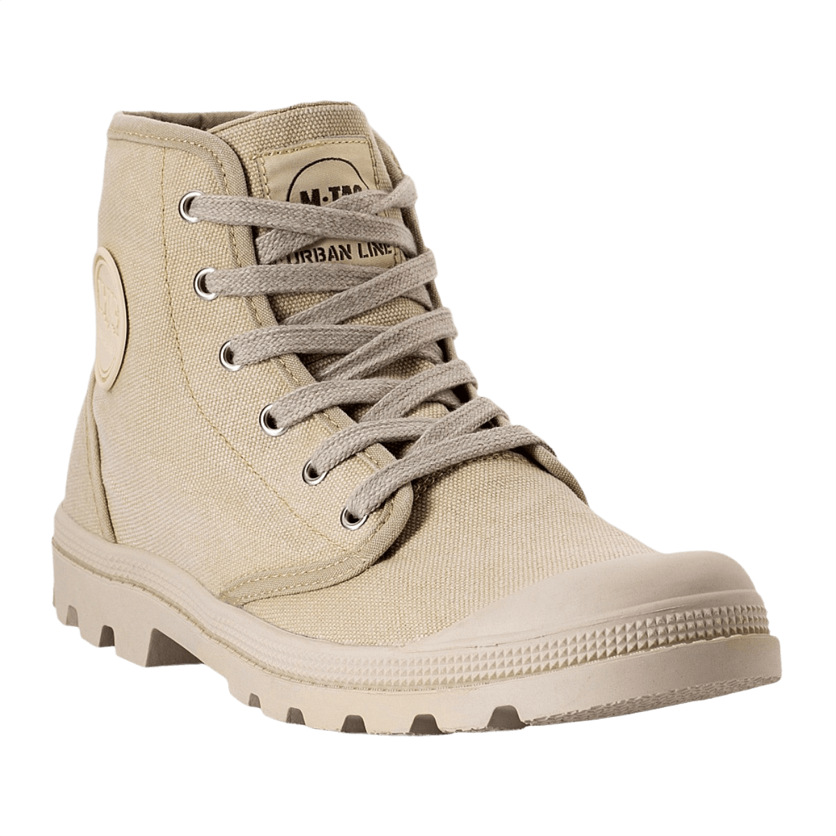 M-Tac Sneakers beigenä, mukavat ulkokenkät klassisella mallilla ja tukevalla kumipohjalla, sopivat arkeen.