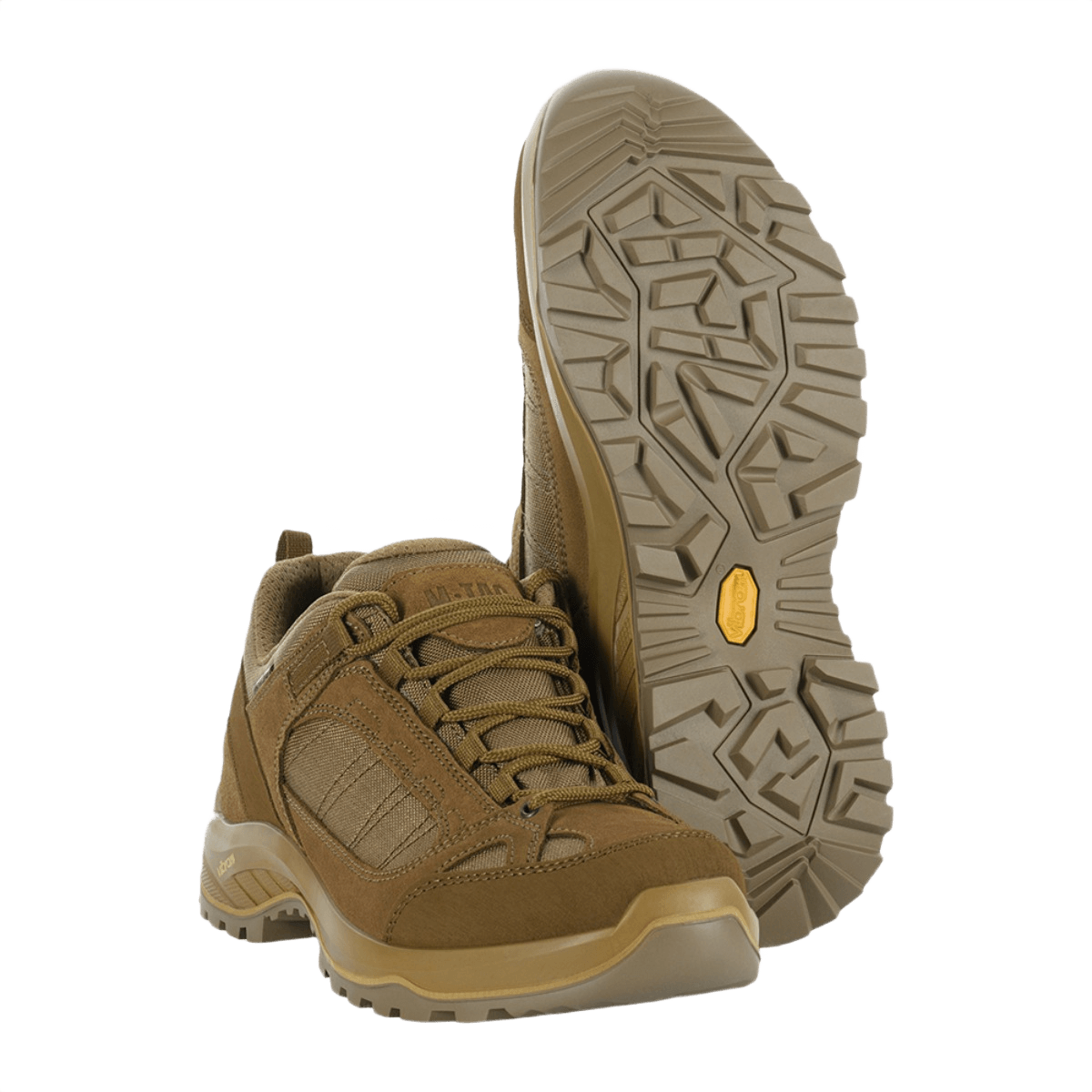 M-Tac Sneakers Tactical Demi-Season Pro Line, kestävät kengät suede- ja Cordura-materiaaleista, patentoitu Vibram-pohja, ruskea.