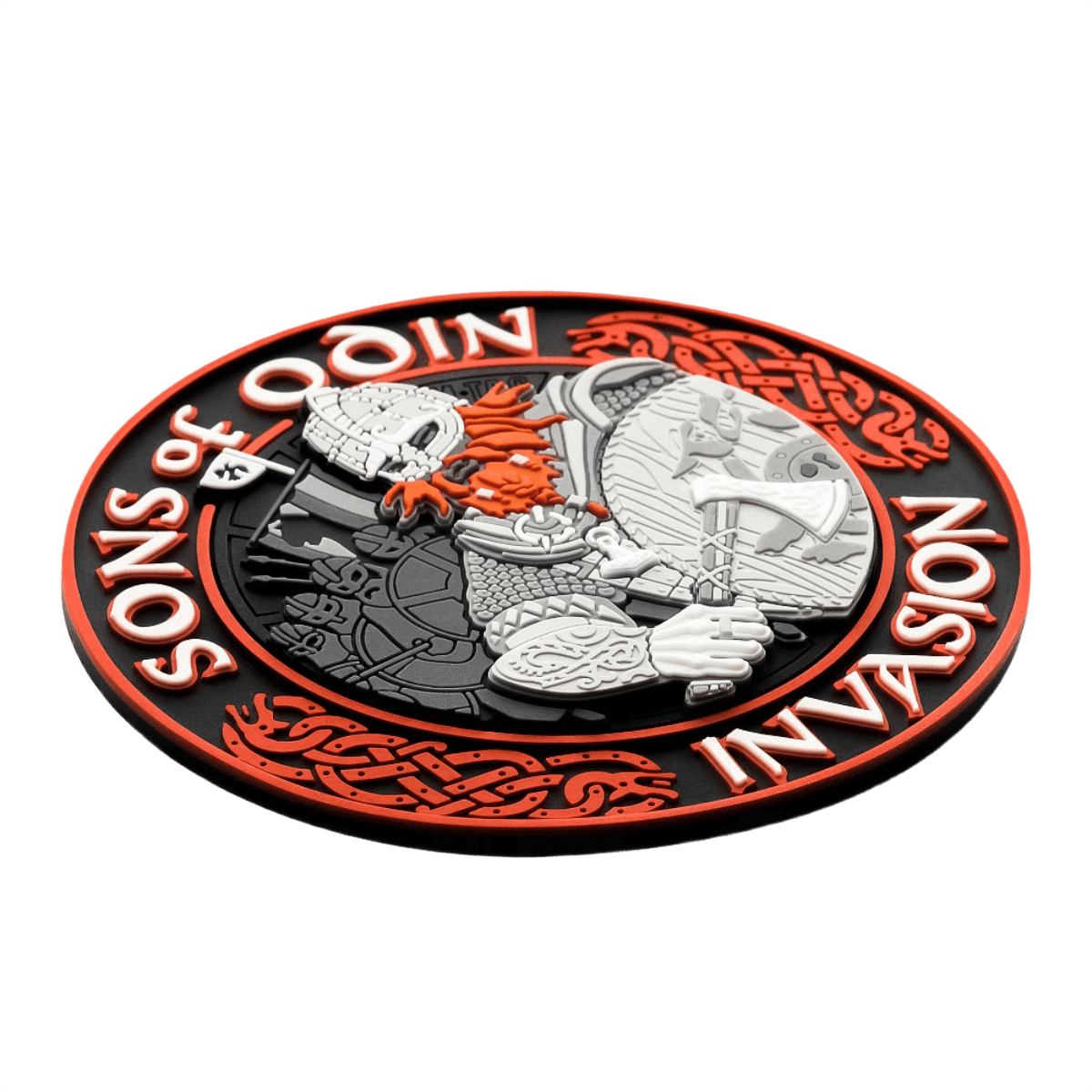 M-Tac Patch Sons of Odin 3D Velcro taktinen moraalimerkki PVC/kumi-materiaalia 3D-efektillä, sopii univormuun tai varusteisiin