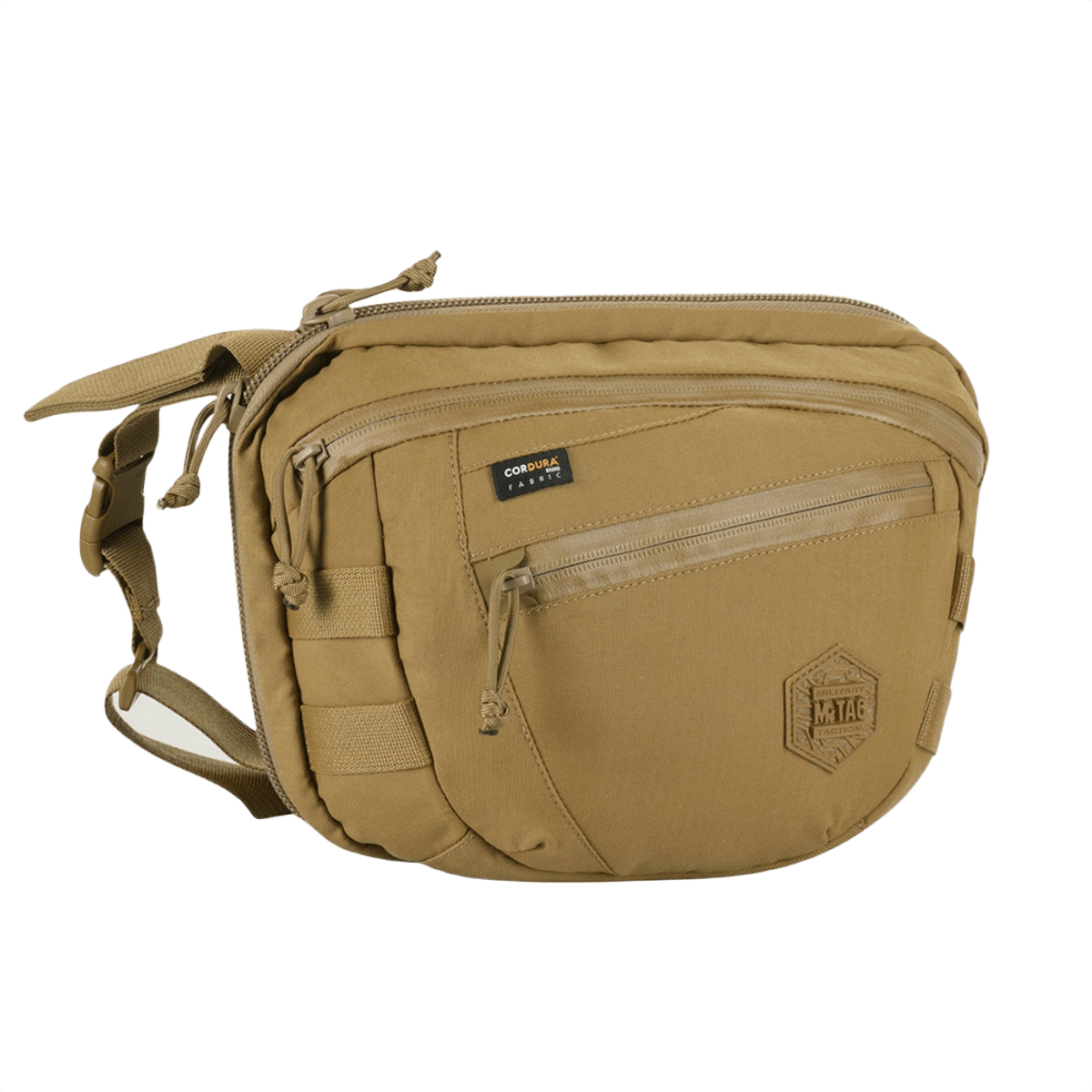 M-Tac Sphaera Hardsling Bag Large Elite med Velcro Hex Cordura -materiaalissa, säädettävällä olkahihnalla ja MOLLE-järjestelmällä.
