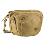 M-Tac Sphaera Hex Hardsling Bag Large Elite hiekansävyinen, vetoketjutaskut ja säädettävä hihna.