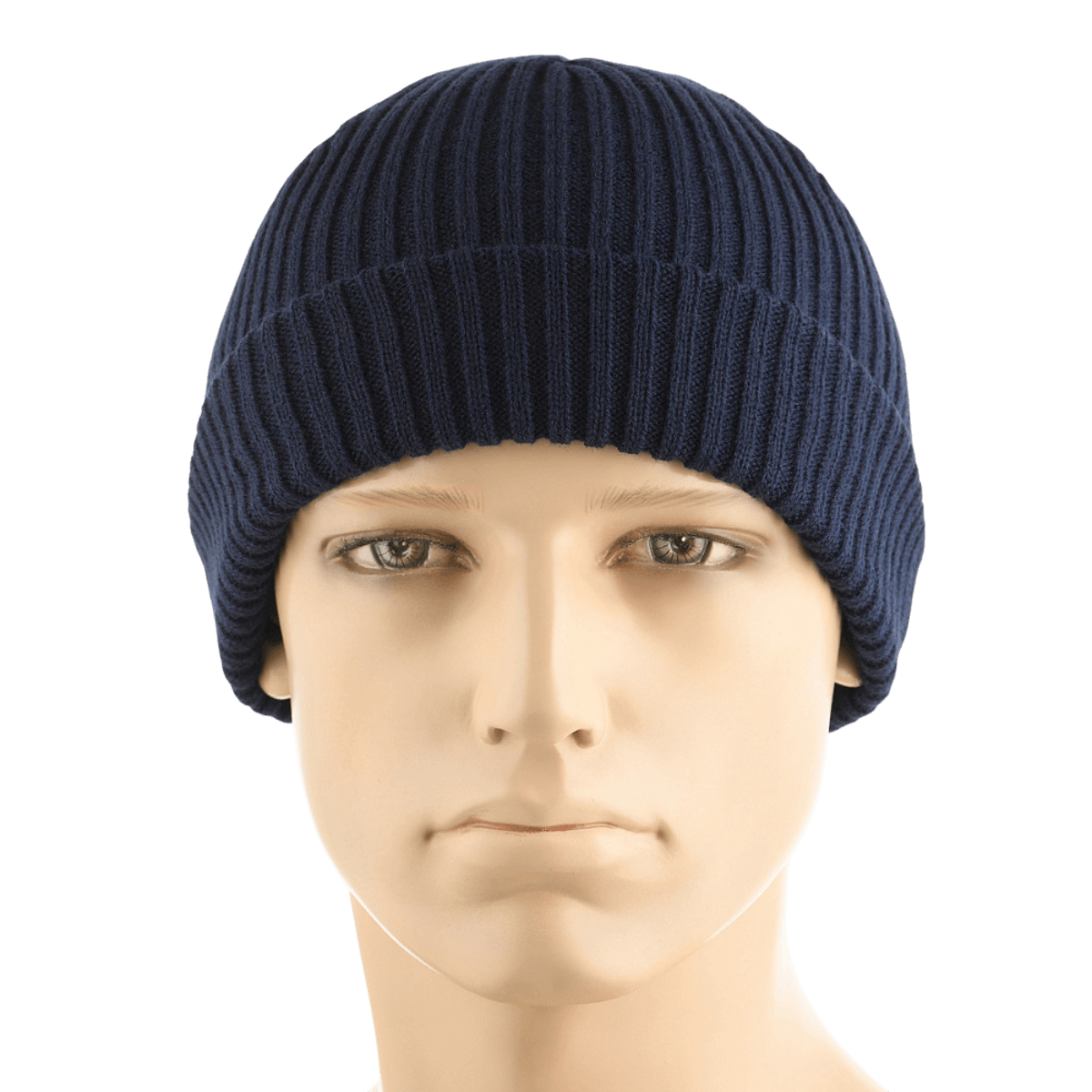 M-Tac Watch Cap 100% Akryl, merensininen neulospipo kylmään säähän, matala profiili ja kaksoiskäänne lisälämmöksi. Industristrik akryl materiaali.