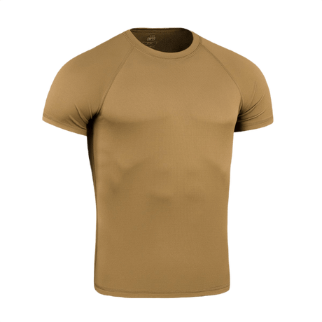 M-Tac T-Shirt Raglan Sweat-Wicking Tactical Summer, beige, suunniteltu mukavuuteen ja liikkumisvapauteen kuumassa säässä, sopii taktiseen käyttöön.