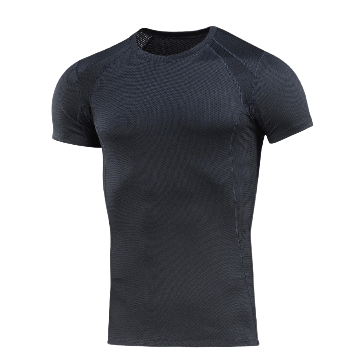 Musta M-Tac T-Shirt Sweat-Wicking Athletic Gen.II anatomisella istuvuudella ja kosteutta siirtävillä ominaisuuksilla, sopii harjoitteluun ja juoksuun.