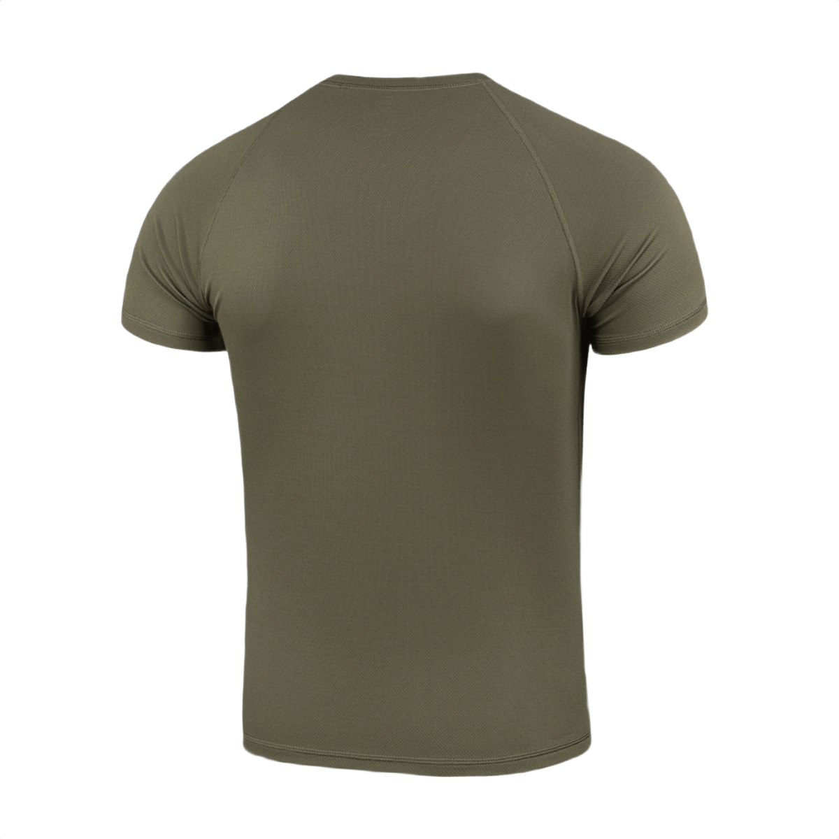 M-Tac T-Shirt Raglan Sweat-Wicking Tactical Summer, vihreä, joustava polyesteri, nähtynä takaa.