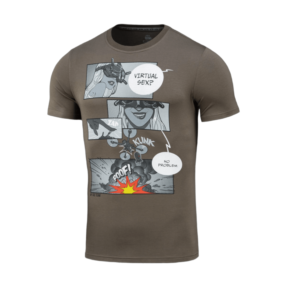 M-Tac T-Shirt Comics Drone Girl FPV-pilotti -printillä, luova ja dynaaminen design kunnioittaa ukrainalaisia drone-operaattoreita.