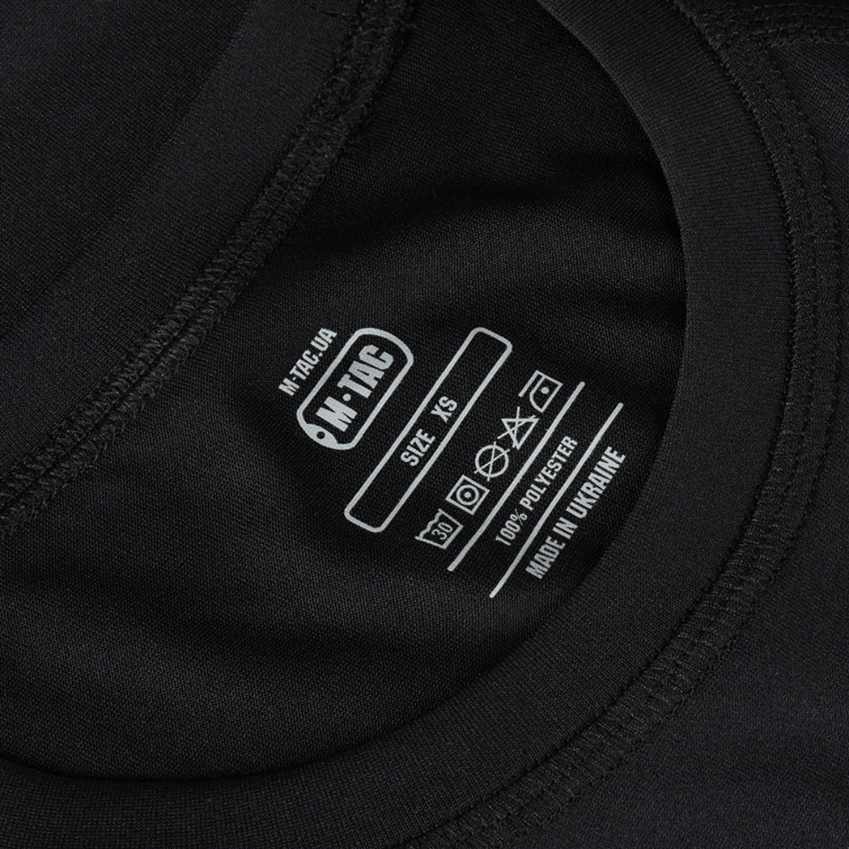 M-Tac T-shirt Ultra Light Polartec Lady -koon merkki, näyttää tuotetunnisteen ja materiaalikoostumuksen.