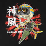 M-Tac T-Shirt Kamikaze Spirit, tyylitelty pääkallo ja FPV-goggles japanilaisen aurinkolipun edessä.