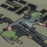 M-Tac T-Shirt Mole humoristinen myyrä-sniper-painatus aurinkolaseissa ja kiväärillä, symboloi tarkkuutta ja omistautumista.