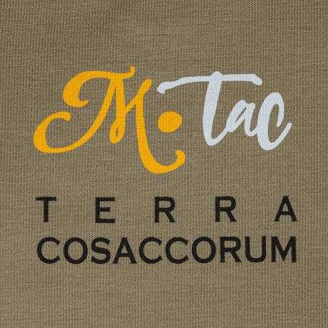 M-Tac T-Shirt Motanka teksti 'Terra Cosaccorum' paidan takana, kosakkaiden perinnöstä inspiroitunut.