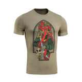 M-Tac T-Shirt Motanka modernilla kuvituksella ja perinteisellä ukrainalaisella Motanka-printillä sekä tekstillä 'M-TAC. Terra Cosaccorum'.
