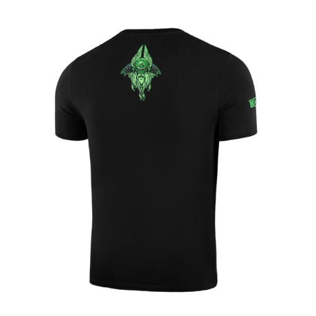 M-Tac T-Shirt Night Vision — musta paita, vihreä Odin-printti ja teksti 'Valhalla Calling'. Moderni taisteludesign pohjoismaisella mytologiainspiraatiolla.