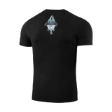 M-Tac T-Shirt Odin Mystery ainutlaatuisella Odin-printillä selässä, pohjoismainen mytologiakuvio, musta, pehmeä puuvillasekoite.