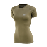 M-Tac T-shirt Ultra Light Polartec Lady oliivinvärinen, täydellinen juoksuun ja treeniin, nopeasti kuivuva Power Dry®-materiaali, heijastava logo.