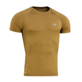 M-Tac T-paita Ultra Light Polartec keltainen, sopiva harjoitteluun ja ulkoiluun, valmistettu hikiä siirtävästä Power Dry® -materiaalista.