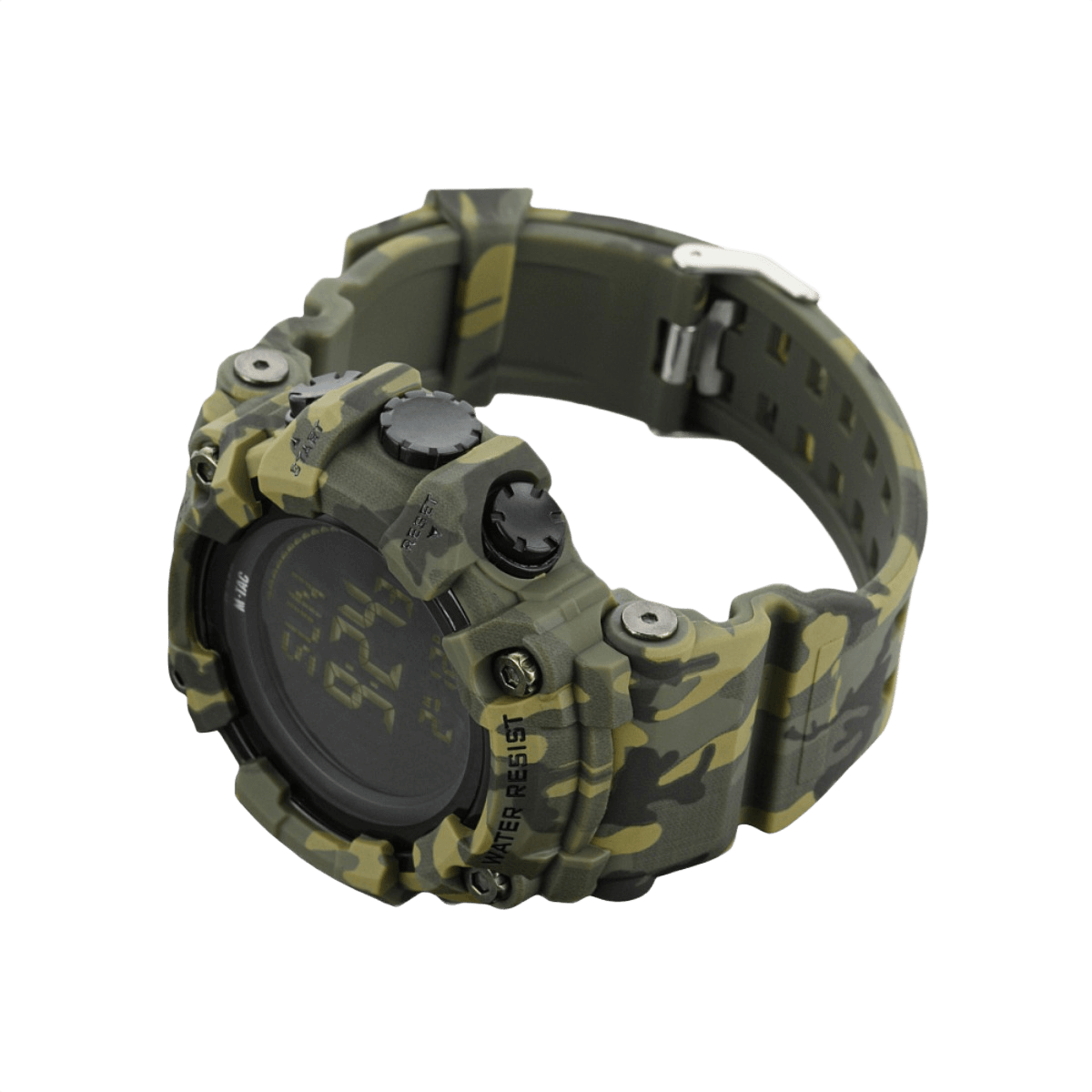 M-Tac Tactical Ur 2037 maastokuvioinnilla, kompassilla ja LED-taustavalolla. Kestävä ulkokello, vesitiivis jopa 5ATM. Sopii taktiseen käyttöön.