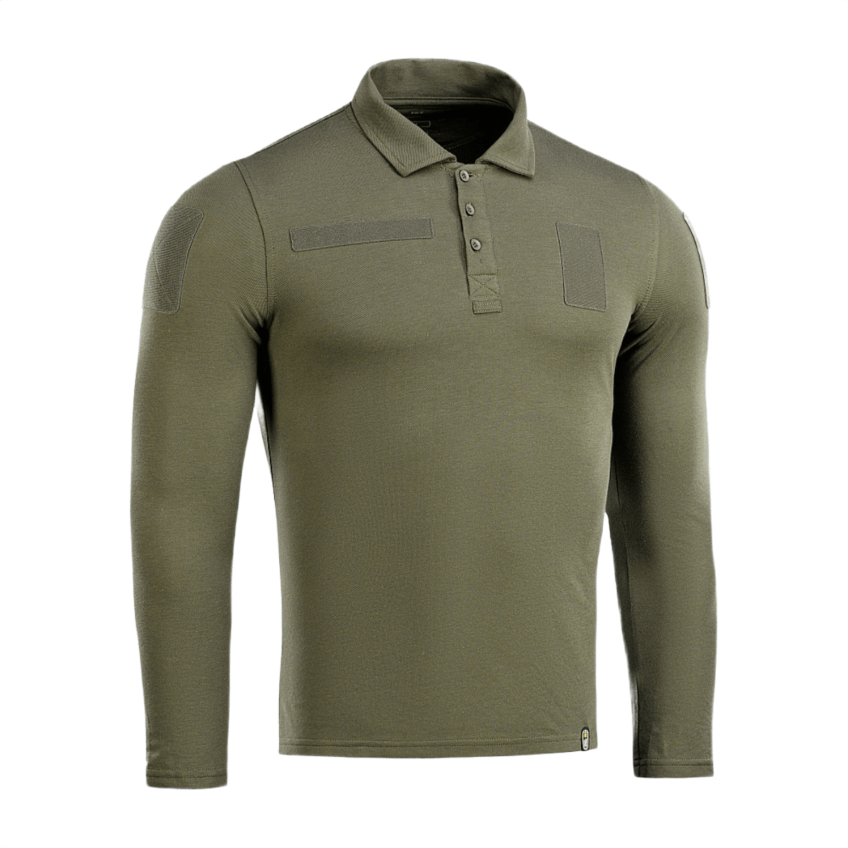 M-Tac Tactical Polo Shirt pitkähiha 65/35 oliivinvihreä poliisi- ja turvallisuuskäyttöön, Velcro-panelit merkeille