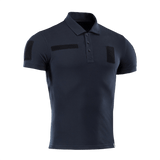 M-Tac Tactical Polo Shirt 65/35 Velcro-paneeleilla merkeille, sopii poliisi- ja turvallisuustyöhön, kevyt ja mukava aktiiviseen liikkeeseen