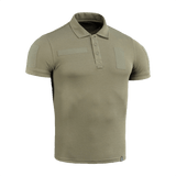 M-Tac Tactical Polo Shirt 65/35 khaki univormuihin ja turvallisuustyöhön, kevyt ja joustava Velcro-paneeleilla merkeille