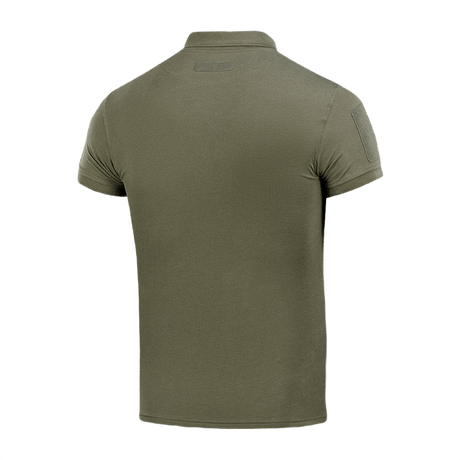 M-Tac Tactical Polo Shirt 65/35 takaa Velcro-paneeleilla merkeille. Suunniteltu poliisi- ja turvallisuustyöhön