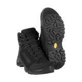 M-Tac Taktiske Demi-Season Støvler Pro Line Vibram-pohjalla, suunniteltu taktiseen käyttöön, vaellukseen ja fyysiseen aktiivisuuteen, valmistettu suede- ja Cordura-materiaaleista.