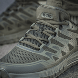 M-Tac Tactical Summer Sport -tennarit vihreinä, hengittävistä synteettisistä materiaaleista, kulutusta kestävä kumipohja ja varvassuoja