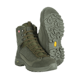 M-Tac Tactical talvikenkiä kestävästä mokasta, Vibram-pohja ja Primaloft-eristys, sopii kylmiin ja vaativiin oloihin.