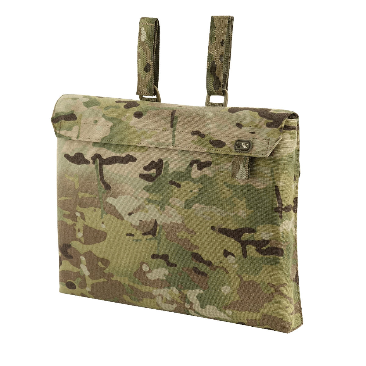 M-Tac Bundeswehr-makuualustan laukku maastokuvioidusta kestävästä materiaalista, tarrakiinnitys, galleria-asento 1.