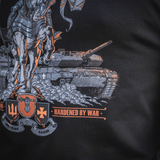 M-Tac T-Shirt Steel Knight, ritari sekä Leopard 2- ja T-72 -tankkien printit, kunnioittamaan Ukrainan puolustusvoimien voimaa.