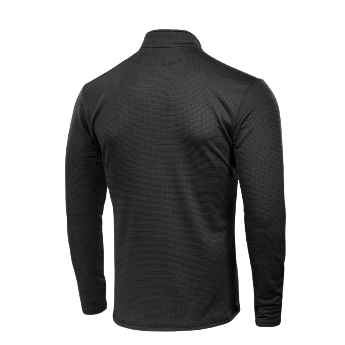 M-Tac Thermal Fleece Trøje Delta Level 2 takaa nähtynä, musta lämpöpaita polyesteristä kylmiin oloihin, YKK-vetoketjut.