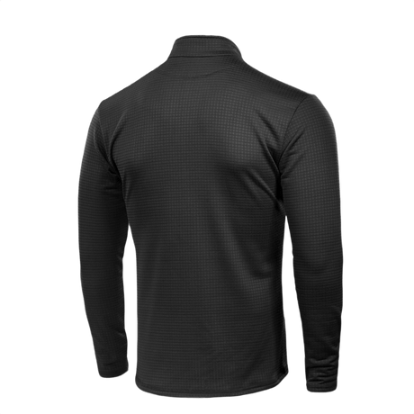 M-Tac Thermal Fleece Trøje Delta Level 2 takaa nähtynä, musta lämpöpaita polyesteristä kylmiin oloihin, YKK-vetoketjut.