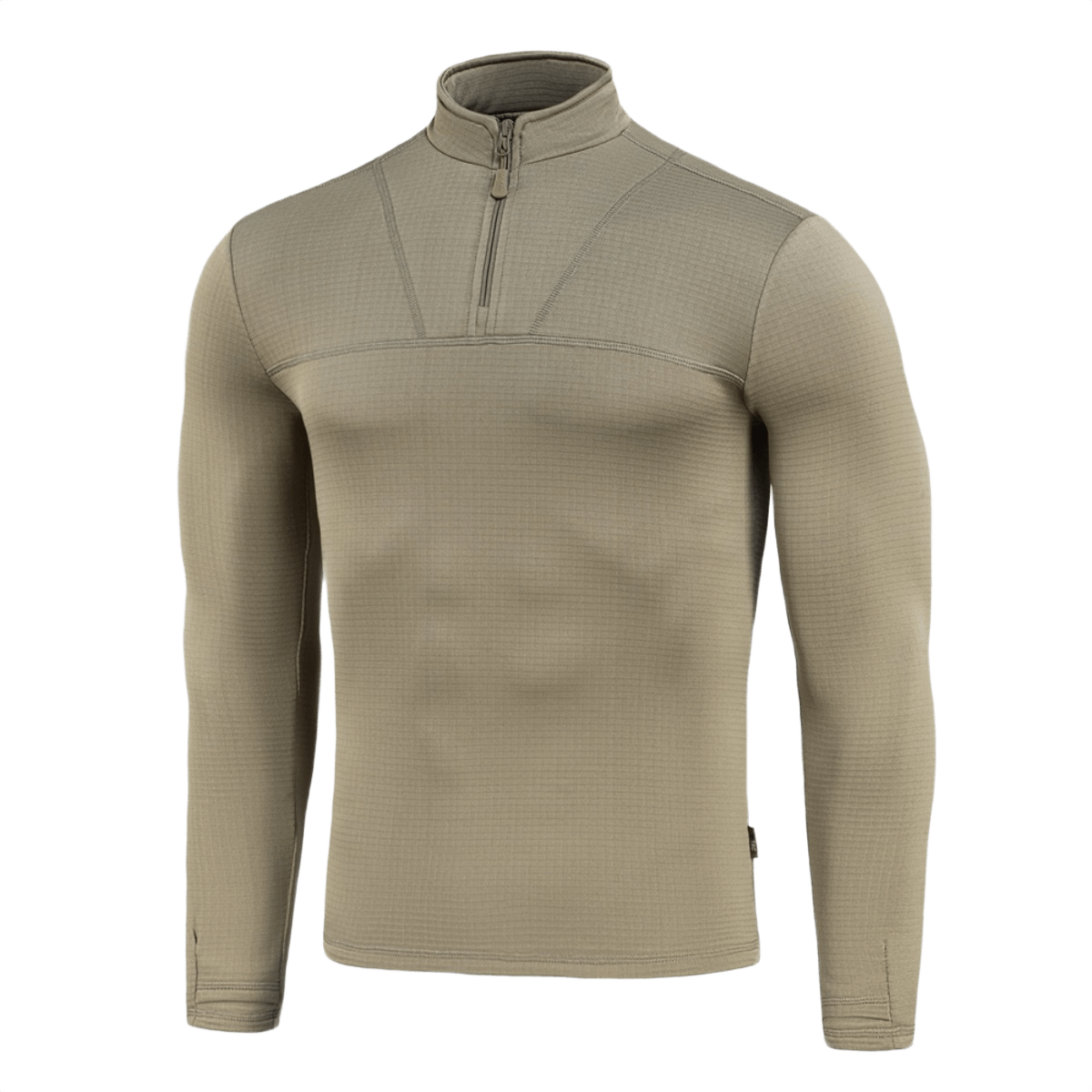 M-Tac Thermal Fleece Trøje Delta Level 2 beige vetoketjulla, täydellinen kylmiin oloihin, osa ECWCS:ää, valmistettu 100% polyesteristä.