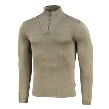 M-Tac Thermal Fleece Trøje Delta Level 2 beige vetoketjulla, täydellinen kylmiin oloihin, osa ECWCS:ää, valmistettu 100% polyesteristä.