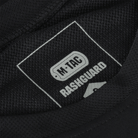 M-Tac Thermal Rashguard -T-paidan sisätarra, näyttää merkin ja materiaalit, sopiva talven baselayeriksi.