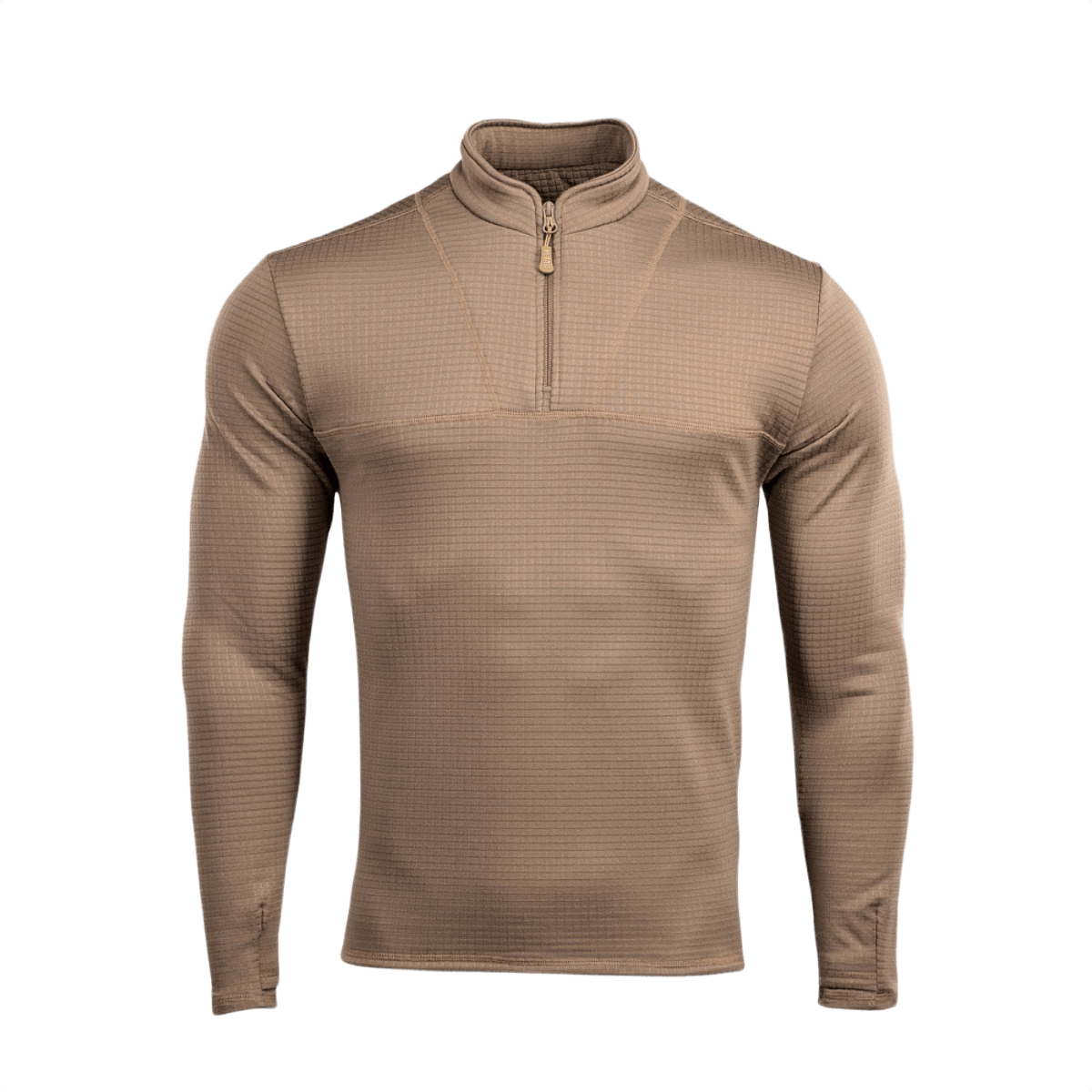 M-Tac Thermal Fleece Trøje Delta Level 2 hiekansävy YKK-vetoketjulla, suunniteltu kylmiin ja karuihin oloihin.