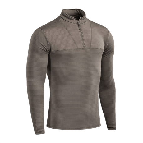 M-Tac Thermal Fleece -paita Delta Level 2 ruskeana, ihanteellinen kylmiin olosuhteisiin kosteutta siirtävästä polyesteristä ja YKK-vetoketjulla
