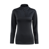 M-Tac Thermal Fleece Shirt Delta Level 2 Lady musta naisten termopaita korkea kaulus ja vetoketju, ihanteellinen talveen ja siirtymäkausiin.