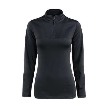 M-Tac Thermal Fleece Shirt Delta Level 2 Lady musta naisten termopaita korkea kaulus ja vetoketju, ihanteellinen talveen ja siirtymäkausiin.