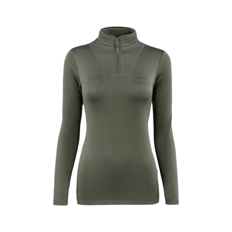 M-Tac Thermal Fleece Shirt Delta Level 2 Lady - naisten termopaita korkealaatuisesta polyesteristä, hengittävä ja nopeasti kuivuva, vihreä.