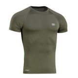 M-Tac T-paita Ultra Light Polartec vihreä harjoitteluun, nopeasti kuivuva ja hikiä siirtävä, heijastavalla logolla.