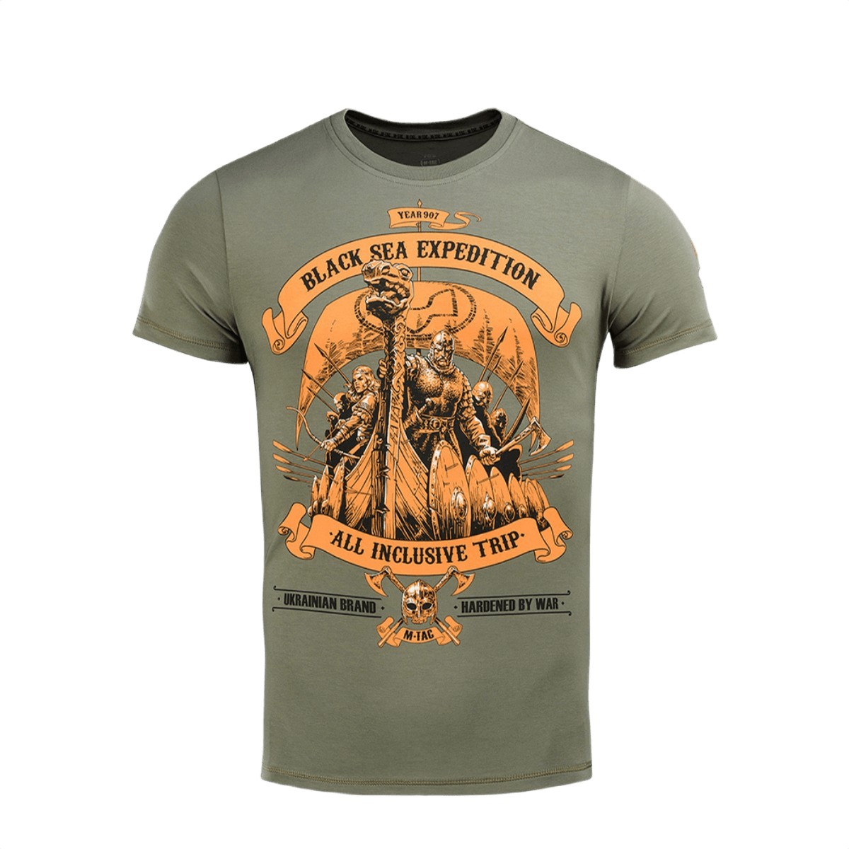 M-Tac T-shirt Black Sea Expedition puuvillasta ja elastaanista, sopii metsästykseen ja urheiluun, premium MagnaColours®-printti, mukava