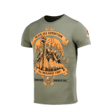 M-Tac T-shirt Black Sea Expedition oliivinvihreä, printti, valmistettu 93% puuvillaa ja 7% elastaania, sopii ulkoiluun