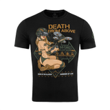 M-Tac T-Shirt Delivery Service Pin-up-printillä ja 'Death from Above' -tekstillä.