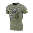 M-Tac T-Shirt Quadcopter, droni- ja kranaattikuvio, valmistettu puuvillasta ja elastaanista mukavuutta ja liikkumisvapautta varten.