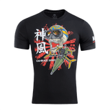 M-Tac T-Shirt Kamikaze Spirit, tyylitelty pääkallo ja FPV-lasit japanilaisen aurinkolipun edessä. 93% puuvillaa, 7% elastaania.