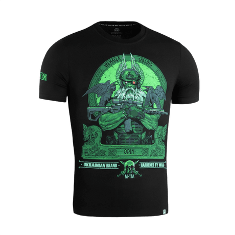 M-Tac T-Shirt Night Vision Odin-printti taisteluvarusteissa ja korpit Hugin ja Munin, 'Valhalla Calling' -teema.