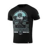 M-Tac T-Shirt Odin Mystery mustana, Odin-printti, korpit Hugin ja Munin ja 'Valhalla Calling' -teksti, pehmeä puuvillasekoite.