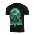 M-Tac T-Shirt Night Vision Odin-printillä taisteluvarusteissa ja NVG-kypärällä, teksti 'Valhalla Calling' ja korpit Hugin ja Munin.