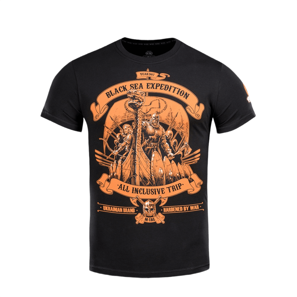 M-Tac T-shirt Black Sea Expedition MagnaColours®-printillä, sopii aktiiviseen elämäntapaan, 93% puuvillaa ja 7% elastaania